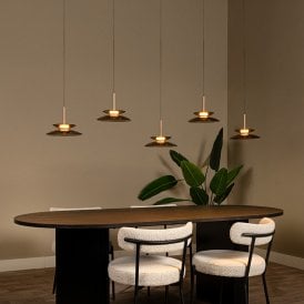 Lucide Santiago LED Bar Ceiling Pendant Light - Champagne