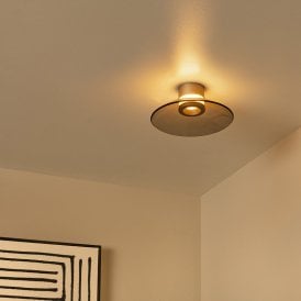 Lucide Santiago LED Flush Ceiling Light - Champagne