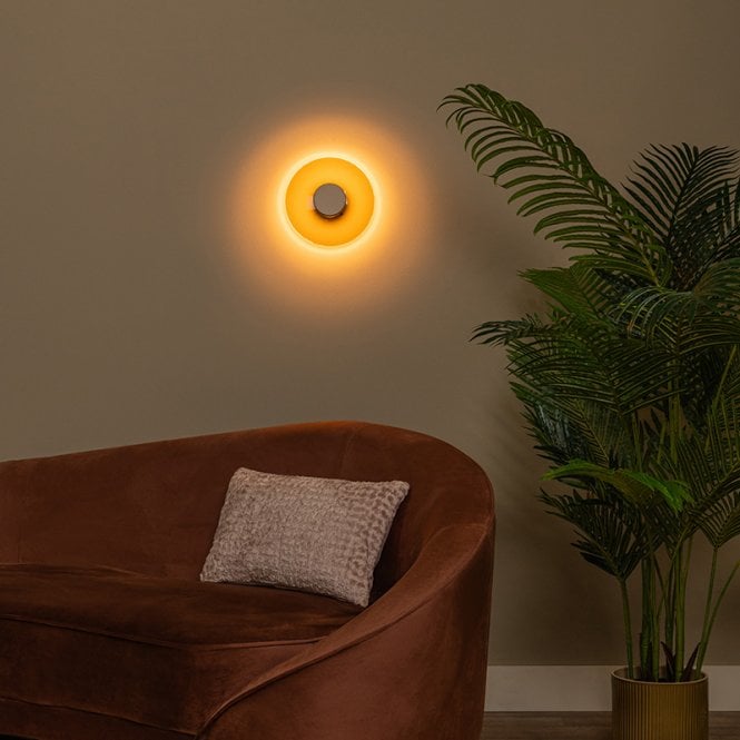 Lucide Santiago LED Flush Wall Light - Champagne
