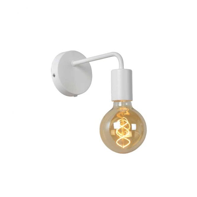 Lucide Scott Single Light Wall Fitting In White Finish