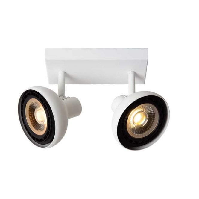 Lucide  Sensas 2 Light Spotlight Bar In White Finish