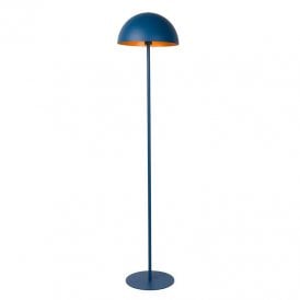 Lucide Siemon Steel Single Light Floor Lamp In Blue Finish