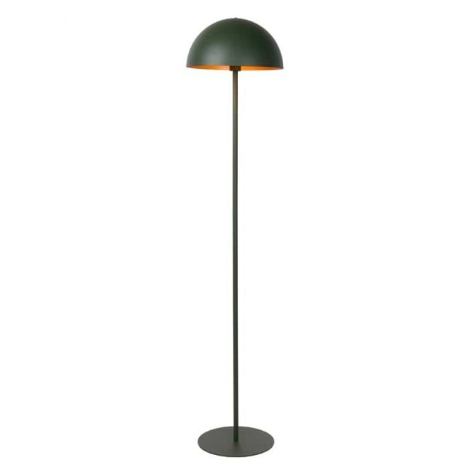 Lucide  Siemon Steel Single Light Floor Lamp In Green Finish
