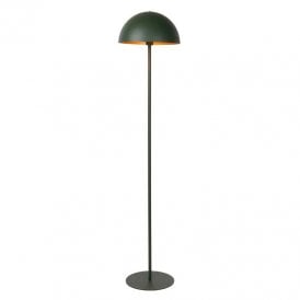 Lucide Siemon Steel Single Light Floor Lamp In Green Finish