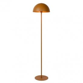 Lucide Siemon Steel Single Light Floor Lamp In Ochre Yellow Finish