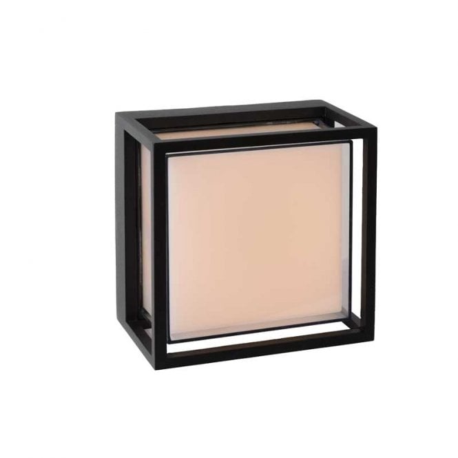 Lucide  Singa LED Outdoor Flush Wall Fitting In Black Finish
