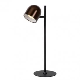 Skanska Rech LED USB Rechargeable Touch Desk Lamp - Dark Brown