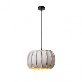 Lucide Spencer Single Light Ceiling Pendant In Grey Finish