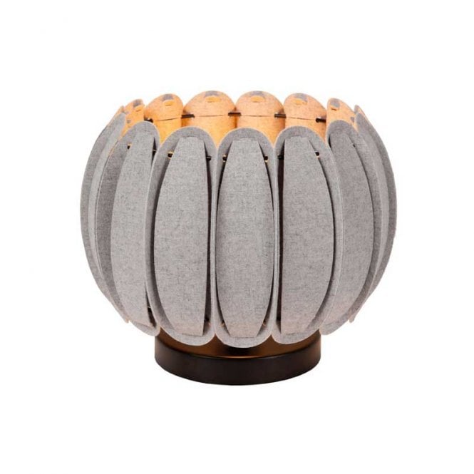 Lucide Spencer Single Light Table Lamp In Grey Finish