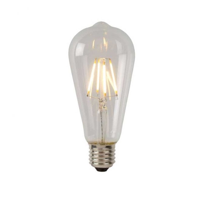 Lucide ST64 7W Warm White Dimmable LED Decorative Filament Squirrel Cage Bulb - Screw Cap