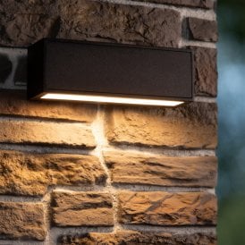 Lucide Sutton Solar LED Outdoor Wall Light - Black