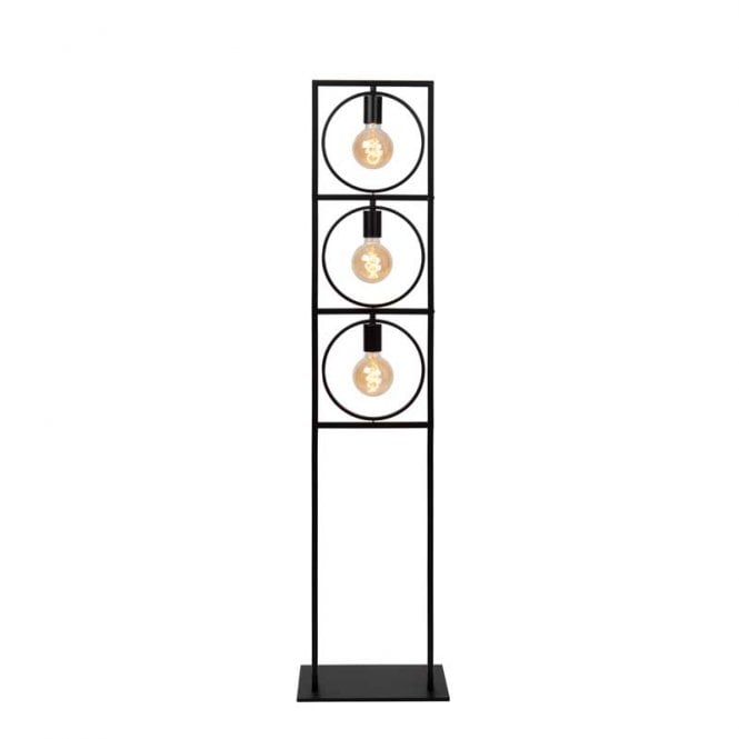 Lucide Suus 3 Light Floor Lamp In Black Finish