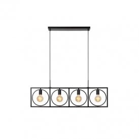 Lucide Suus 4 Light Bar Pendant In Black Finish