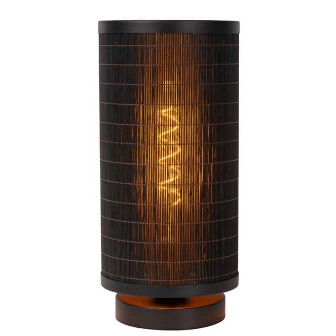 Lucide  Tagalog Single Light Table Lamp In Black Finish