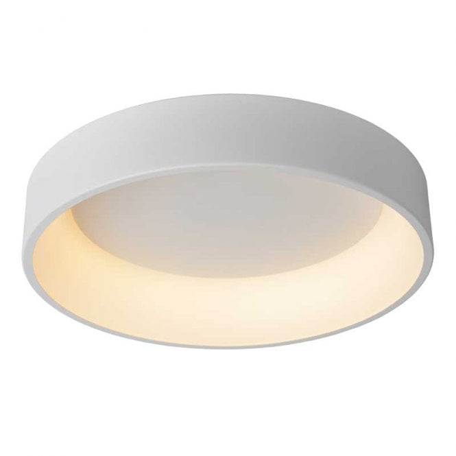 Lucide  Talowe 60cm  Halo LED Flush Ceiling Fitting In White Finish