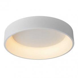 Lucide Talowe 60cm  Halo LED Flush Ceiling Fitting In White Finish