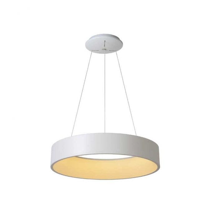 Lucide  Talowe Halo LED Ceiling Pendant In White Finish