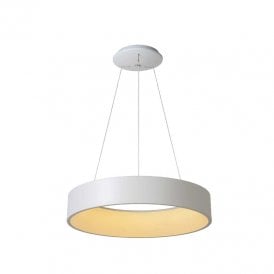 Lucide Talowe Halo LED Ceiling Pendant In White Finish