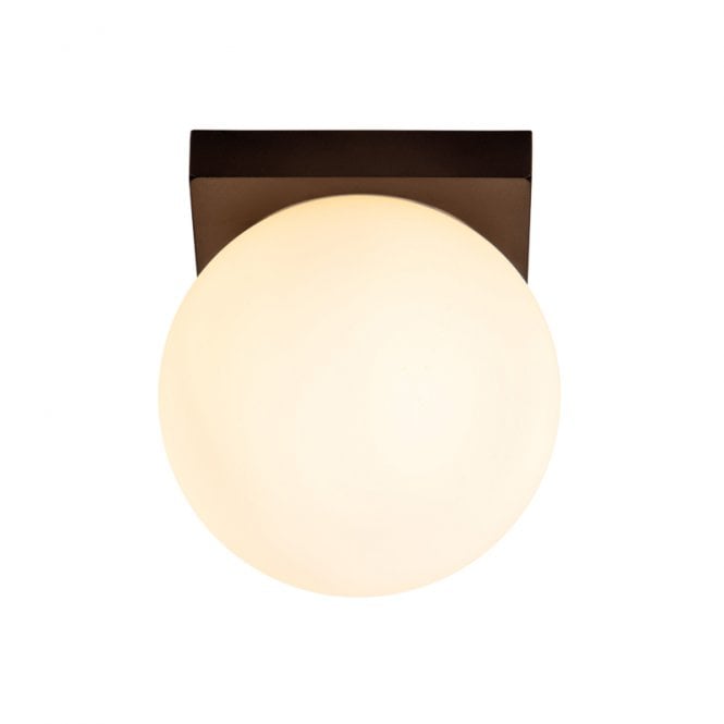Lucide Tassa 134 LED Glass Flush Light - Black
