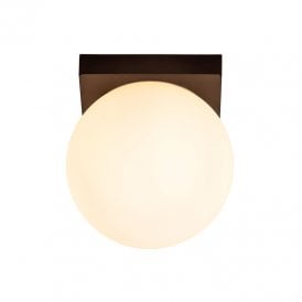 Tassa 134 LED Glass Flush Light - Black