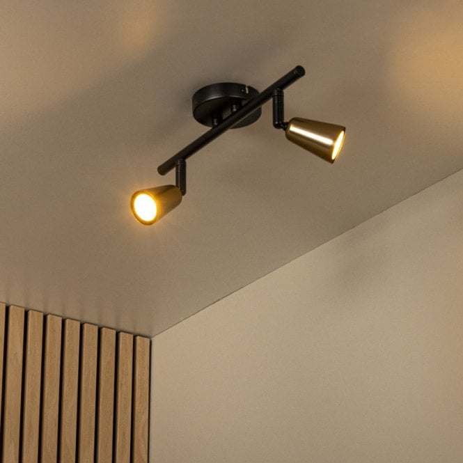 Lucide  Tiana 2 Light Spotlight Bar - Champagne