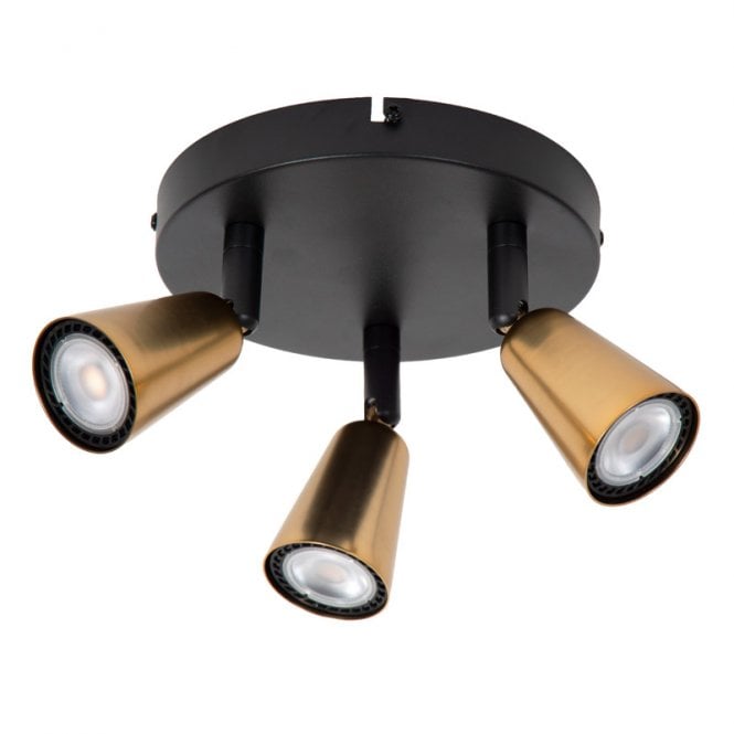 Lucide  Tiana 3 Light Spotlight Plate - Champagne