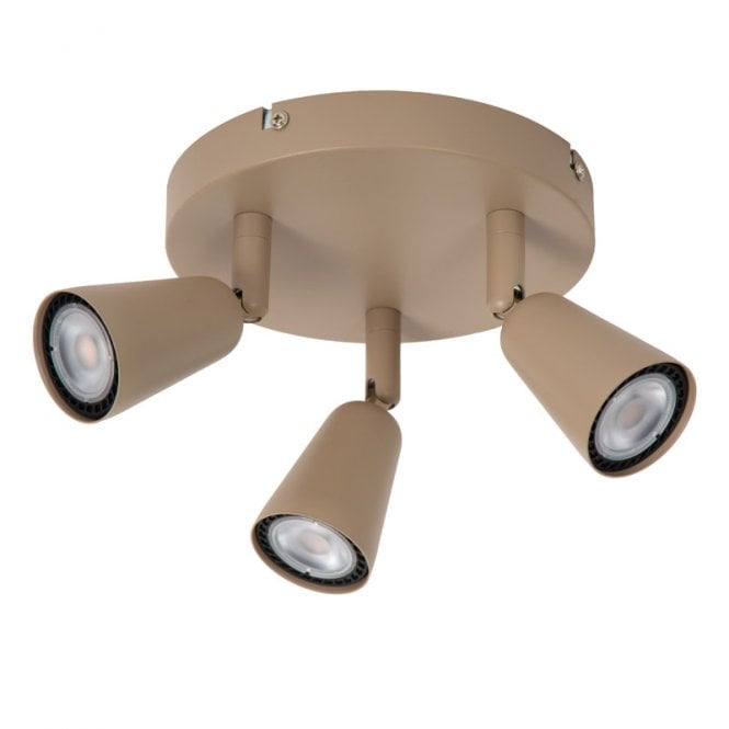Lucide  Tiana 3 Light Spotlight Plate - Taupe
