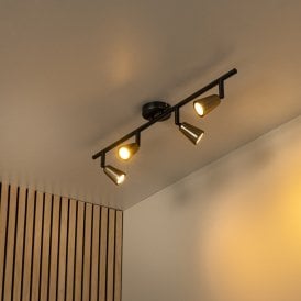 Lucide Tiana 4 Light Spotlight Bar - Champagne