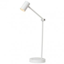 Lucide Tipik LED Touch Table Lamp In White Finish