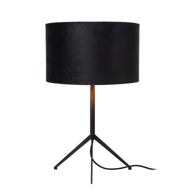 Lucide  Tondo Single Light Table Lamp In Black Finish
