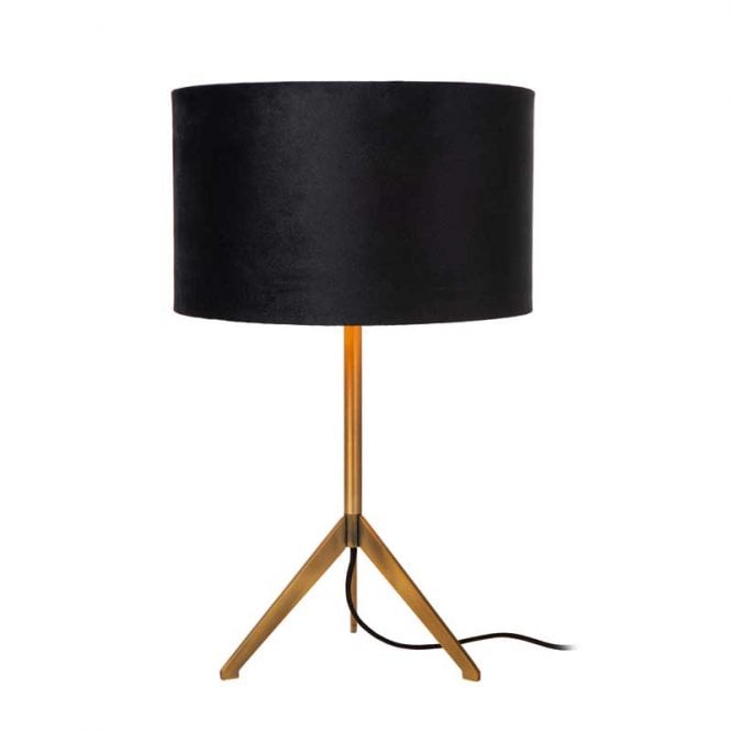 Lucide  Tondo Single Light Table Lamp In Matt Gold Finish