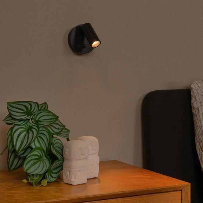 Lucide  Toni USB Rechargeable LED Touch Reading Light with Motion Sensor - Black