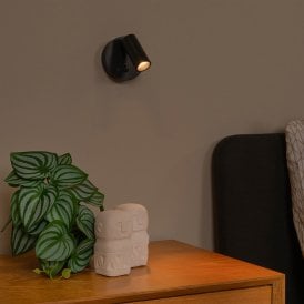 Lucide Toni USB Rechargeable LED Touch Reading Light with Motion Sensor - Black