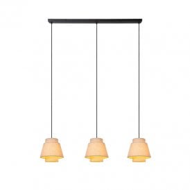 Tribute 3 Light Bar Ceiling Pendant Light - Cream