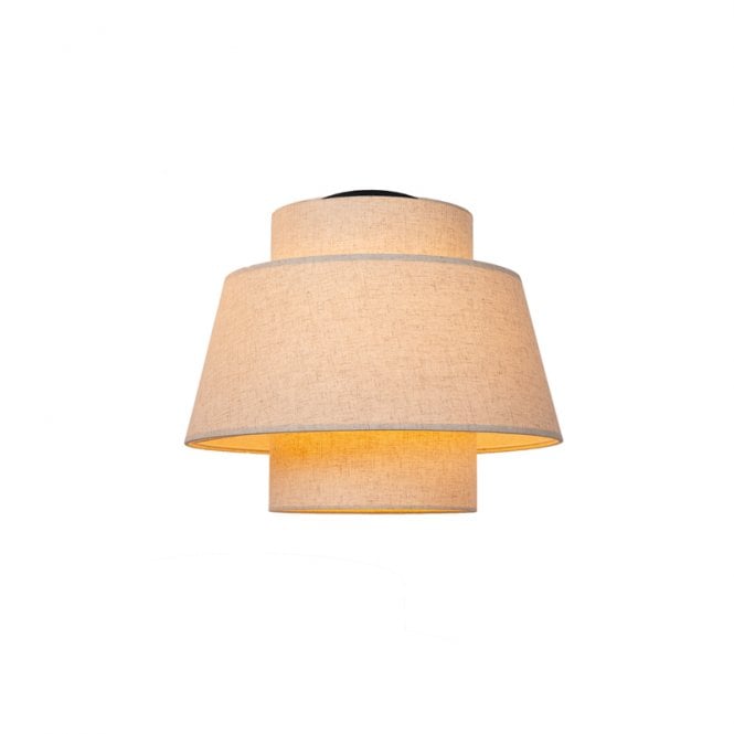 Lucide Tribute Single Light Flush Ceiling Fitting - Cream