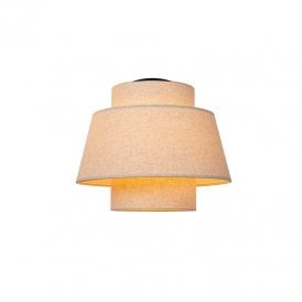 Tribute Single Light Flush Ceiling Fitting - Cream