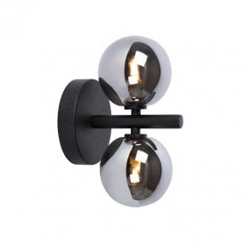 Lucide Tycho 2 Light Wall Fitting In Black Finish
