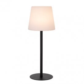 Tyon LED Outdoor Rechargeable Table Lamp -Black
