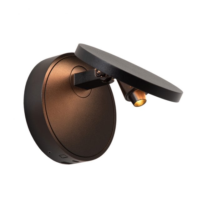 Lucide Ufor LED 2 Light Flush Wall Light - Black