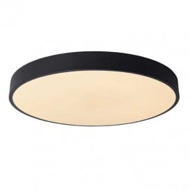 Lucide Unar 36W LED Flush Ceiling Light In Black Finish