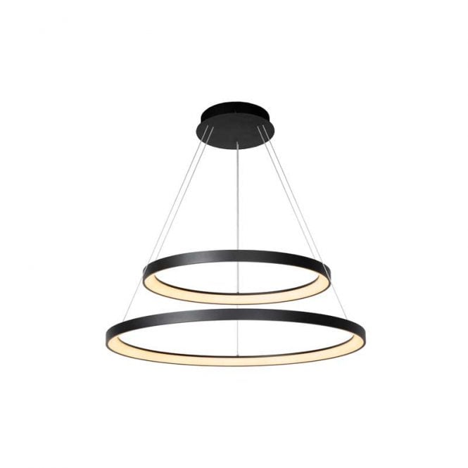 Lucide Vidal 92W LED Ceiling Pendant In Black Finish