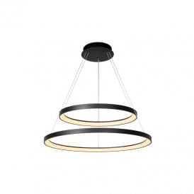 Lucide Vidal 92W LED Ceiling Pendant In Black Finish