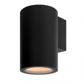 Lucide Volantis Outdoor Single Light Wall Spotlight Fitting In Black Finish