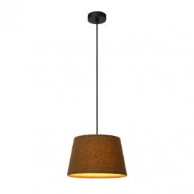 Lucide Woolly Single Light Ceiling Pendant In Green Finish