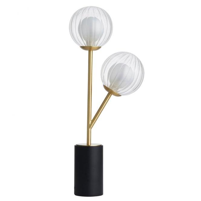 Luxia Abel 2 Light Table Lamp - Satin Brass