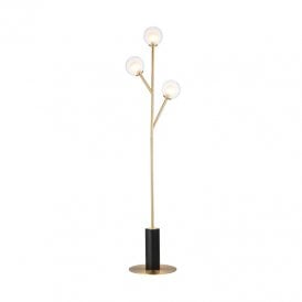 Abel 3 Light Floor Lamp - Satin Brass