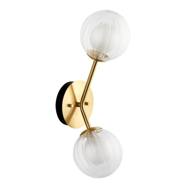 Luxia Abel Twin Wall Light - Satin Brass