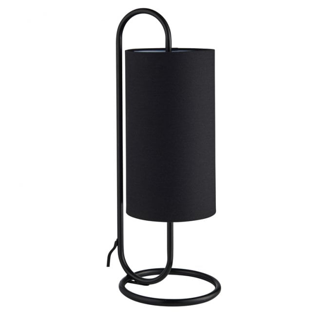 Luxia Allegra Table Lamp - Matt Black with Black Shade