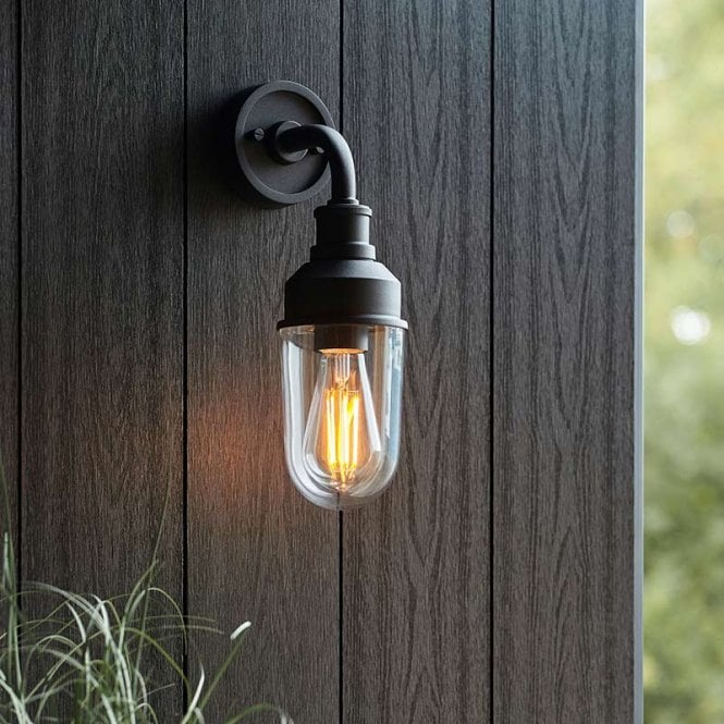 Luxia Amia Outdoor Wall Light - Matt Black