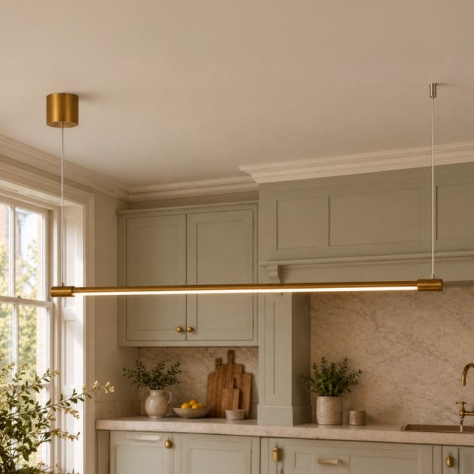 Luxia Angeles LED Bar Ceiling Pendant Light - Gold